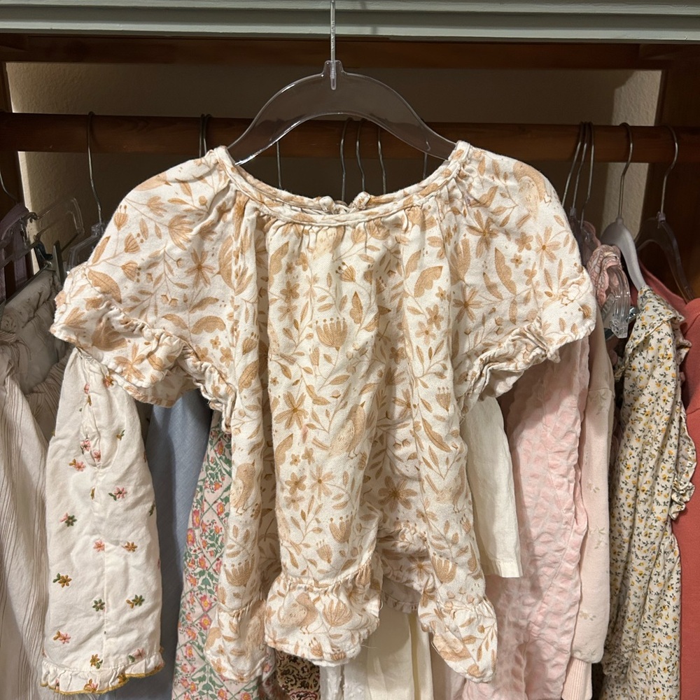 Rylee + Cru Floral Print Top and Bloomers